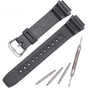 Kal-Bracelet De Rechange En Résine Étanche Compatible Avec Casio Ae-1100 Sgw500 W-218 F-108 Bracelet De Montre Unisexe En Caoutchouc - Neuf