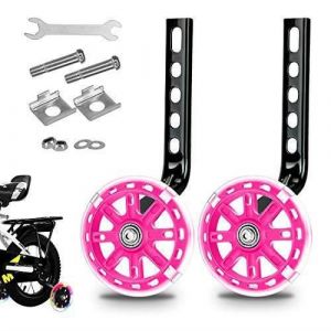 Roues De Flash D'entraînement De Vélo, Stabilisateurs De Vélo Pour Enfants Roues De Support Cadre En Acier De Vélo Pour 12 14 16 18 20 Pouces Équipement De Sécurité Pour Enfants (1 Paire) - Neuf