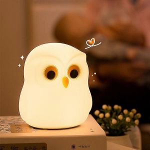 Hibou Veilleuse Enfants,Lampe De Chevet Led Lampe D'allaitement Dimmable Touch 7 Lumière Changeante Veilleuse Bébé Usb Charge Kawaii Veilleuse Pour Bébé Chi - Neuf