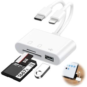 Lecteur De Carte Micro Sd, Lecteur De Carte Mémoire Usb C Vers Sd, Lecteur De Carte Mémoire De Type C, Lecteur De Carte Mémoire Otg, Pour Ordinateurs Portables, Appareils Photo, Smartphones, Bureau, - Neuf