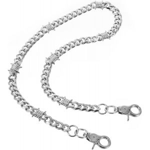 TRAHOO-Cha&icirc;ne de pantalon punk, hip hop, sac &agrave; main, cha&icirc;ne en m&eacute;tal robuste, cha&icirc;ne de portefeuille gothique, pour jeans et portefeuilles - Neuf