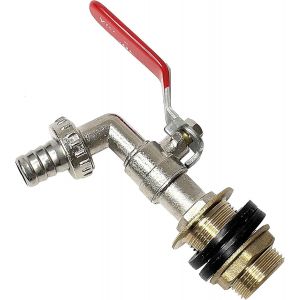 Raccord de r&eacute;servoir + robinet de 16 mm-Raccord &agrave; douille 1/2"" IG 3/4 AG (H02F01) - Neuf