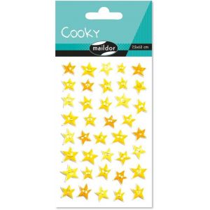 Gommettes 3d Cooky - 1 Planche 12x8 Cm - 39 Stickers - Etoiles De Mer - Neuf