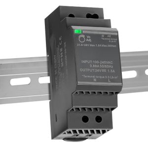 Bloc d'alimentation pour rails DIN 24 V : 24 V CC 30 W 1,25 A,HDR-30-24 Alimentation à découpage Rails DIN Rails Transformateur pour système d'automatisation industrielle - Neuf