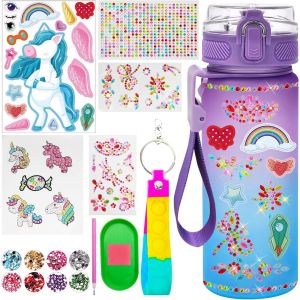 Diy Licorne Bouteille Enfant Cadeaux Fille 6 8 10 Ans Gourde Jouet Diamond Painting Enfants Anniversaire Rentrée Scolaire Cadeau Fille 4 5 6 7 8 9 10 Ans Jouet D'anniversaire - Neuf