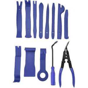 Outils d'enlèvement de garniture de voiture,13 pièces Kit universel d'enlèvement de garniture de voiture Outil de retrait automatique du panneau de porte - Neuf