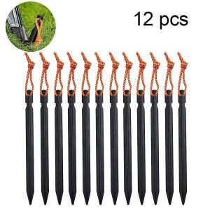 Piquets De Tente Bran Hersen En Aluminium Léger, 12 Pièces ¿ Durables, 18 Cm, Design Triangulaire Pour Un Camping Sécurisé - Neuf