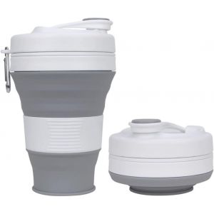 Kalanka-Tasse De Camping Pliable Avec Paille En Silicone - Tasse &Agrave; Caf&eacute; Pliable - Bouteille De Sport Portable Pour Voyage En Plein Air - 600 Ml - Neuf