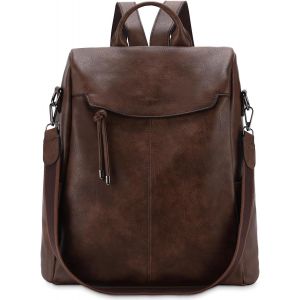 Sac A Dos Femme En Cuir Pu Sac A Dos Antivol Avec Poche Arrière Sacs À Dos Loisir Pour Travail, Scolaire, Voyage[H2314] - Neuf