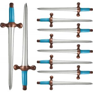 KAL-10 Pièces Épées Gonflables Jouet Épée, Pirate Epee Enfant, Plastique Epee Mousse Epée Gonflable Chevalier Pour Fête Thème Anniversaire Costume Cosplay Fournitures Décorations (A) - Neuf