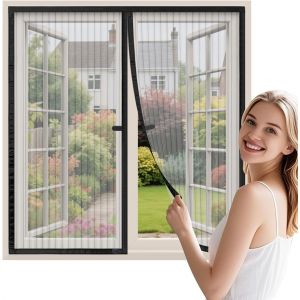Moustiquaire Porte Fenetre Magnétique 70x150 cm,Rideau Anti Moustique Convient à Toutes les Tailles de Portes de Balcon,de Portes de Salon,de Portes Extérieures,de Portes Coulissantes,etc. Noir - Neuf
