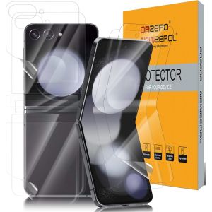 2 Pi&egrave;ce Protection D'&eacute;cran + Protecteur Arri&egrave;re Compatible Pour Samsung Galaxy Z Flip 5 5g [Couverture Totale] [Anti-Rayures][Sans Bulles][Faciles &Agrave; Installer] Protecteur D'&eacute;cran Souple Tpu - Neuf