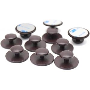 10 Pcs Auto-Adhésif Poignées Des Tiroirs Poignée De Boutons (Brun)3m Armoire Tiroir Auxiliaire Boutons Tire La Poignée Helper Cuisine Porte Coulissante De La Fenêtre De La Cabine - Neuf