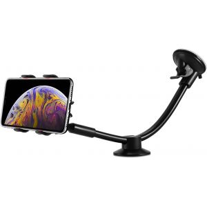Kal-[Extra Long Bras-13 Pouces] Support Téléphoe Voiture À Ventouse Forte, Porte Telephone Portable Auto Sur Pare-Brise/Tableau De Bord, Pince De Fixation Réglable Pour Gps Et Smartphone Universel - Neuf
