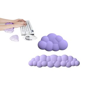 Ensemble clavier et souris Cloud avec repose-poignets et support en mousse &agrave; m&eacute;moire de forme - Neuf