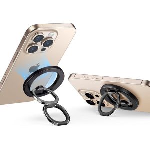 Anneau T&eacute;l&eacute;phone Support Magn&eacute;tique Pour Magsafe,T&eacute;l&eacute;phone Support Grip Pour Iphone 16/16e/15/14/13/12/Samsung/Android,Tous Les Smartphones (2 Anneaux M&eacute;talliques Inclus),R&eacute;glable [Car784621] - Neuf