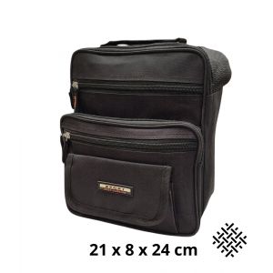 Sacoche bandouli&egrave;re homme MAROMAX - Multi-poches - Noir - 21x8x24 cm - Neuf