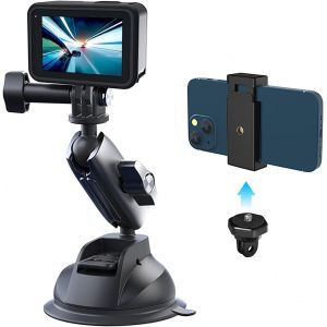 Alliage D'aluminium Support Ventouse Pour Dji Action 2,Gopro 10 9 8,Gopro Max,Osmo Action,Osmo Pocket,Insta360 One X,One R,One,Cam&eacute;ras D'action,T&eacute;l&eacute;phone,Voiture,Appareils Photo - Neuf