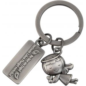 Tianyi-Keychain Cadeau, Porte-Cl&eacute;s Ange Gardien Smile, Anti-Perte, Ange Porte-Bonheur En M&eacute;tal Avec Coeur, Bijou De Sac Pour Anniversaire, Voiture, Cade, Femme, Petite Amie - Neuf