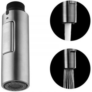 Remplacement de Robinet de Cuisine de la Buse de la douchette Universelle Détachable de Tête de Robinet G1/2 Brossé Acier Inoxydable Sus304 1pcs - Neuf