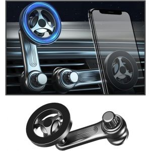 Support T&eacute;l&eacute;phone Voiture, Porte Telephone Auto Grille Aeration Compatible, 360 &deg; Flexible Support T&eacute;l&eacute;phone De Voiture R&eacute;tractable Multifonctionnel Rotatif, Compatible avec La Plupart Phones - Neuf