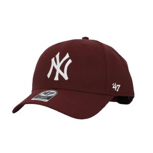 Casquette 47 Brand Ny Yankees Mvp Snapback Dark Maroon Bordeaux Unique - Neuf
