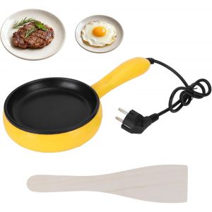 Subzonal-Po&ecirc;le &Agrave; Frire &Eacute;lectrique, Mini Po&ecirc;le &Agrave; ?ufs Multifonction 350 W Avec Poign&eacute;e, Po&ecirc;le &Agrave; Steak Antiadh&eacute;sive Pour Une Seule Personne, Pour Dortoir, Camping - Neuf