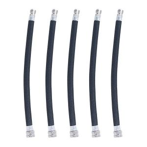 Lot De 5 Rallonges De Gonflage Pour Vélo ¿ Caoutchouc Et Alliage Durables, 150 Psi, Compatibles Avec Les Buses Américaines, Légères Et Portables - Neuf