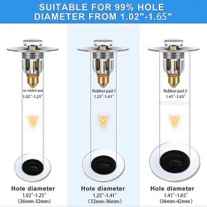 Drain D'&eacute;vier Escamotable,Drain D'&eacute;vier Escamotable Universel Avec Filtre Anti-Colmatage,Filtre &Agrave; Cheveux Anti-Odeur Pour Trous De 26 &Agrave; 42 Mm - Neuf