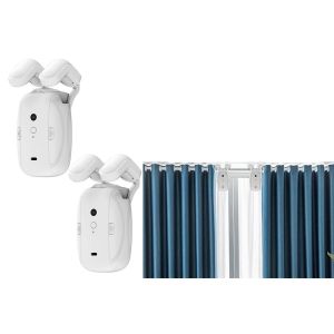 Kit D'ouverture Automatique De Rideaux Intelligent Avec Contr&ocirc;le Bluetooth Et Minuterie, 2 Pi&egrave;ces, Sans Fil, Rechargeable Par Usb - Neuf