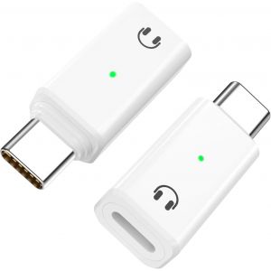 LORANKA-Adaptateur Lightning vers USB C Audio, 2 Pi&egrave;ces Adaptateur USB C vers Lightning pour Casque d'&eacute;coute et &Eacute;couteurs pour iPhone Air 17 16 15 Pro Max Plus, iPad, Pas pour Le Chargement, Blanc - Neuf