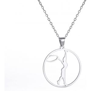Kal-Collier De Gymnastique Rythmique En Acier Inoxydable Avec Pendentif Pour Filles - Neuf