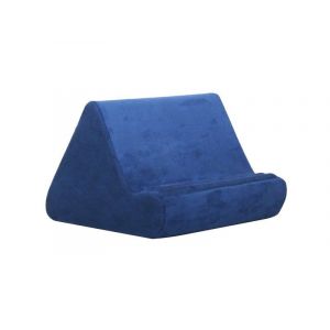 Coussin de support pour tablette avec 2 poches - Bleu, support multi-angles pour tablettes et t&eacute;l&eacute;phones - Neuf