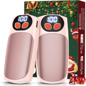 Lot De 2 Chauffe-Mains Rechargeables - Affichage Numérique Led - Chauffage Rapide - 5 Niveaux De Chaleur - Convient Pour Les - Neuf