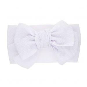 Joli Bandeau Tendance En Forme De Noud Papillon Pour Bebe Fille (Blanc) - Neuf