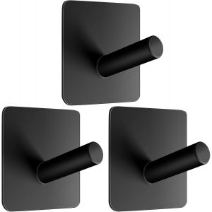 Accroche Porte Serviette Salle De Bain Sans Percage Crochet Adhesif Mural,Salle De Bain Et Wc Patere Murale Noir Porte Torchon Cuisine Crochets Adhesifs Muraux,Accroche Torchon Cuisine - Neuf