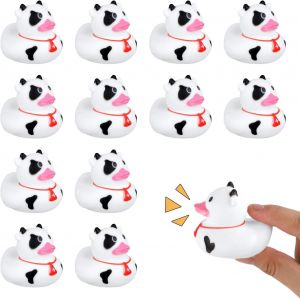 KAL-12Pcs Canard Vache, Canard Cowboy Nouveauté Drôle Canard En Caoutchouc Jouets De Canard De Baignoire Pour Bébé Pour Cadeaux De Fête Prénatale Décoration De Piscine Fournitures De Piscine - Neuf