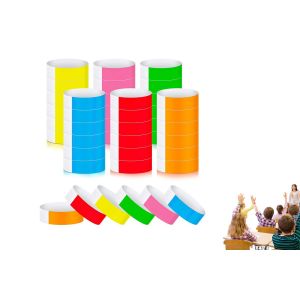 600 Bracelets En Papier Fluo Pour &Eacute;v&eacute;nements, Bracelets Adh&eacute;sifs R&eacute;sistants &Agrave; L'eau, 25,4 Cm X 2 Cm - Neuf