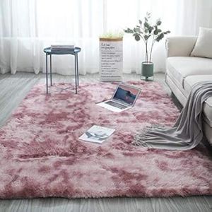 Tapis D'int&eacute;rieur Carmine Tie-Dye 80 X 160 Cm, D&eacute;grad&eacute;, En Soie &Eacute;paisse, Id&eacute;al Pour Le Salon, La Chambre, Le Balcon Ou La Fen&ecirc;tre En Baie. Tapis Moelleux, Couverture De Chevet. - Neuf
