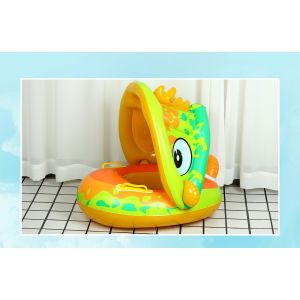 Siège De Piscine Pour Bébé Dinosaure Vert, Bouée Gonflable Pour Bébé, Flotteur Pour Bébé De 6 À 36 Mois, Équipement De Natation Pour Enfants - Neuf