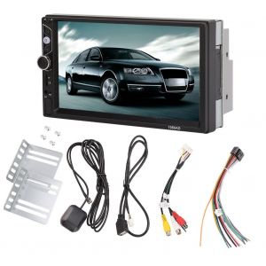 Autoradio MP5 7 pouces 2 DIN Quad-core Bluetooth pour Android, navigation GPS, lecteur radio stereo - Neuf