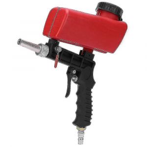 Ensemble de pistolet de sablage pneumatique réglable 90psi Machine de sablage à domicile portable Ensemble de pistolet à main à gravité Dispositif d'élimination de la rouille - Neuf