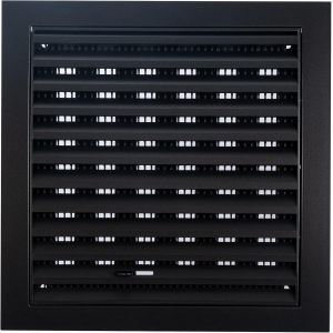 Anthracite 190x190mm Grilles D'aération avec Moustiquaire - Réglable Grille de Ventilation en Plastique - Neuf