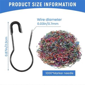 1000 Pcs Bulbe Gourde Épingles - Épingles De Calebasse En Métal Épingles En Forme De Poire Pour Tricoter Marqueurs,Couture De Vêtements - Neuf