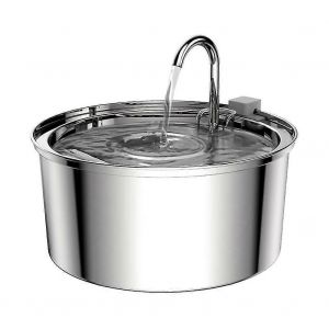 Fontaine À Eau,3,2 L / 108 Oz Distributeur D'eau Automatique Pour Chien De Fontaine En Acier Inoxydable,Ultra-Silencieux - Neuf