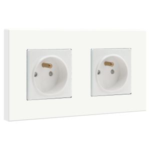 Prise Murale avec USB et 1 Type C,16A Prise de Courant Alternatif avec Panneau en Plastique,Multiprise Murale(Max 2.1A),Convient au Smartphone,&agrave; la Tablette (1 Prise avec USB et Type C,Noir) - Neuf