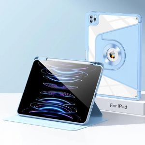 Pour Ipad Air Pro 11 12.9 13 Pouces &Eacute;tui 2024 Couverture D&eacute;tachable Magn&eacute;tique Ipad Air 5Th 4Th 10.9 10Th 10.2 9 9Th 8Th G&eacute;n&eacute;ration Funda iPad Mini 6 2021-Bleu - Neuf