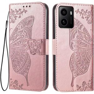 Kal-Coque Pour Hmd Pulse/Hmd Pulse+ (6.65"" Inches) Etui Flip Magnétique Avec 3 Fentes Pour Cartes 1 Portefeuille, Housse - Or Rose - Neuf