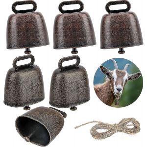 6 Pièce Cloche De Vache,Cloches De Vache De Mouton Cloches De Pâturage,Cloches De Cuivre Cloche De Bronze De Bétail,Pour Accessoires De Ferme D'animaux De Chèvre Antivol - Neuf