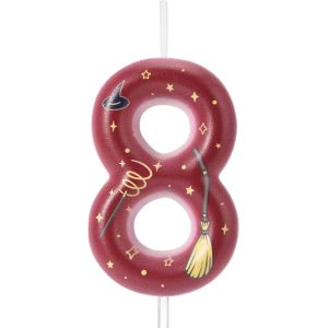 Chenquansarl-Bougie D'anniversaire Magique Magicien, Bougie Anniversaire Numéro Décoration De Gâteau Fournitures De Fête Magicien Magique Pour Garçons Filles Cadeaux Fête (8) - Neuf